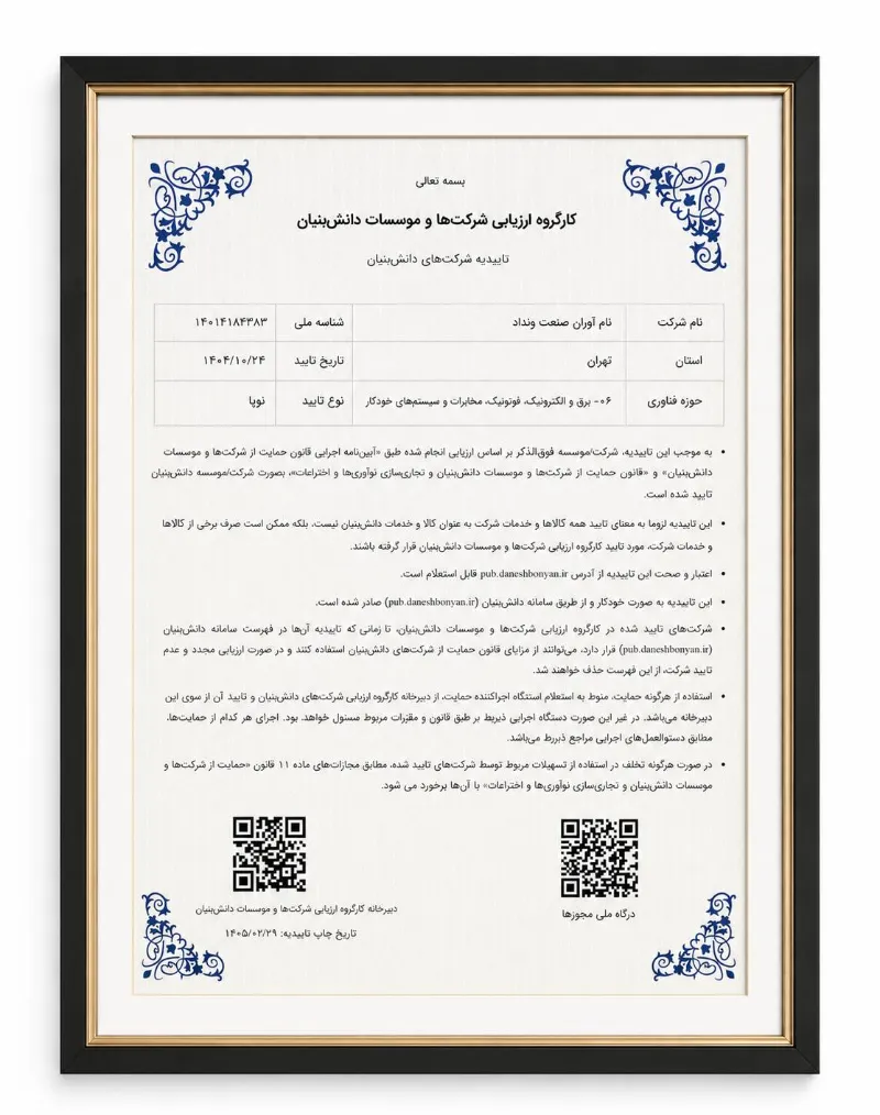 کارگروه ارزیابی شرکت ها و موسسات دانش بنیان